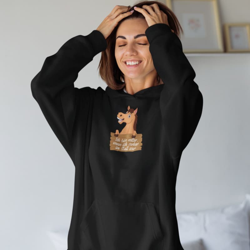 Ich bin netter, wenn ich vorher im Stall war - Damenhoodie