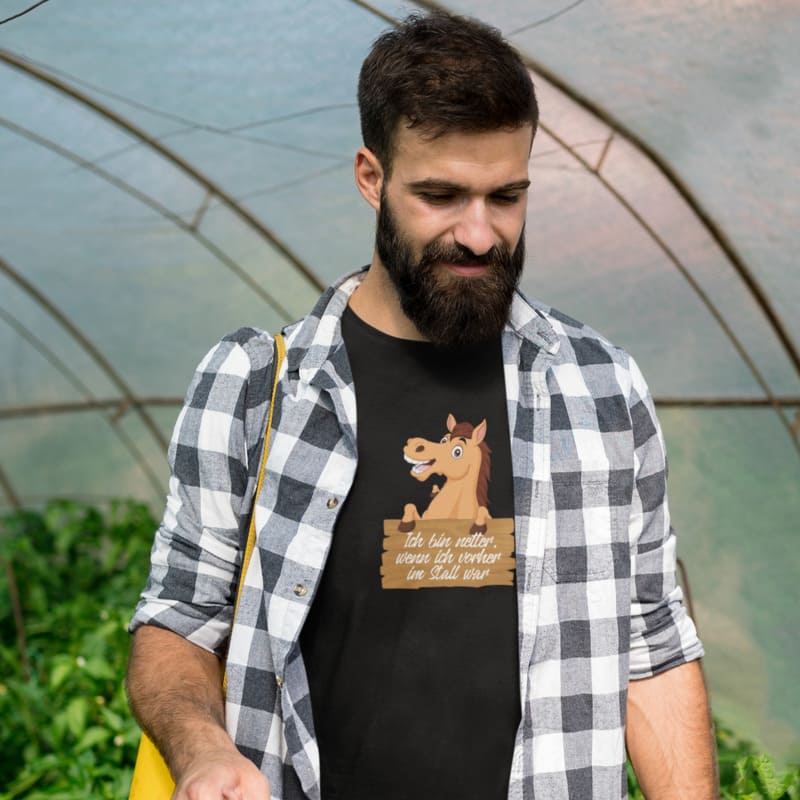 Ich bin netter, wenn ich vorher im Stall war - Herrenshirt