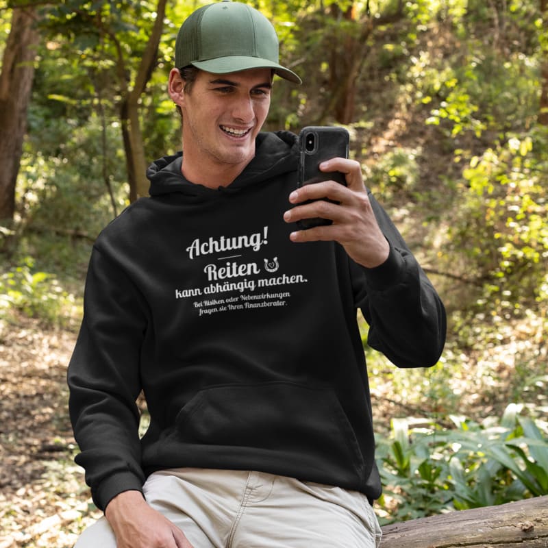 Achtung - Reiten kann abhängig machen! - Herrenhoodie