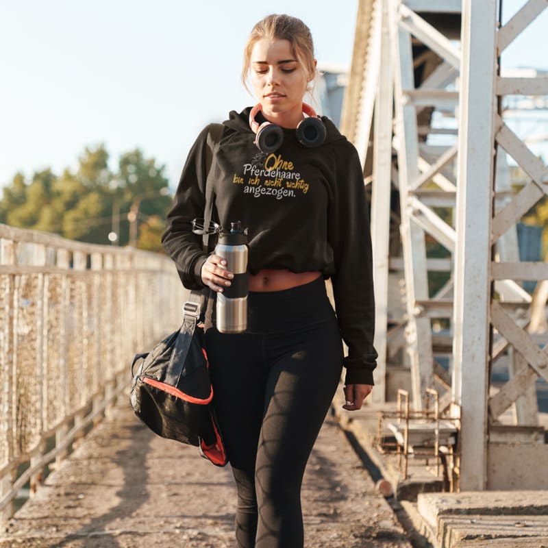 Ohne Pferdehaare bin ich nicht richtig angezogen - Damenhoodie