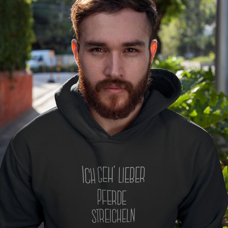 Ich geh' lieber Pferde streicheln - Herrenhoodie