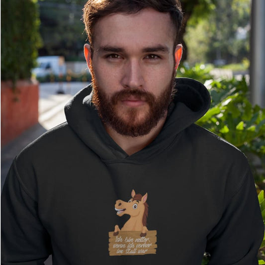 Ich bin netter, wenn ich vorher im Stall war - Herrenhoodie