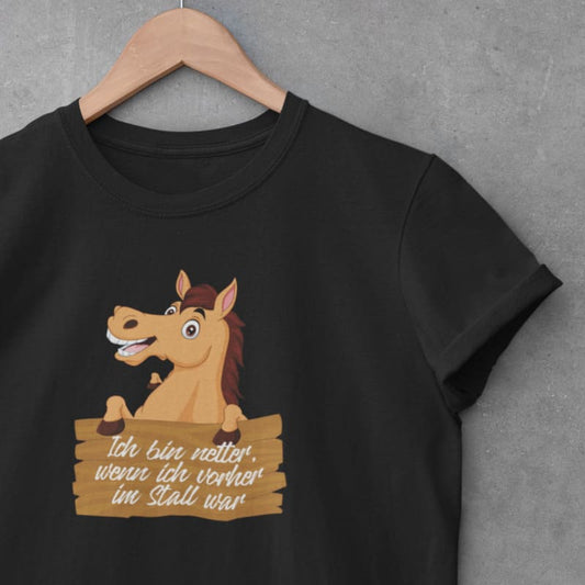 Ich bin netter, wenn ich vorher im Stall war - Herrenshirt