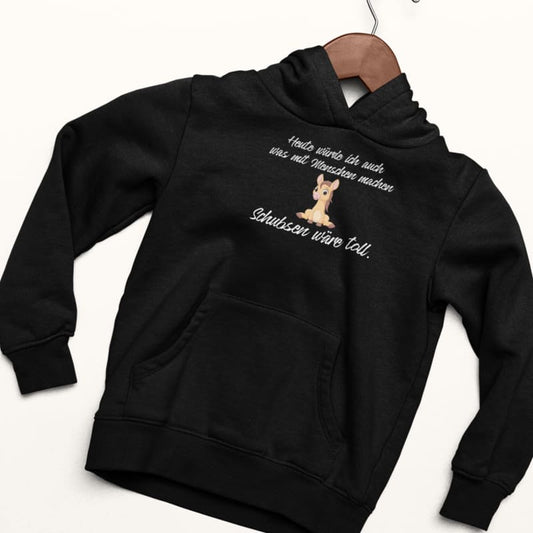 Heute würde ich auch was mit Menschen machen, Schubsen wäre toll - Damenhoodie