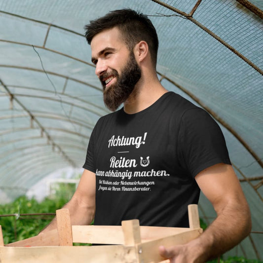 Achtung - Reiten kann abhängig machen! - Herrenshirt
