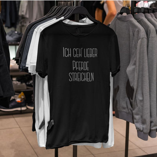 Ich geh' lieber Pferde streicheln - Herrenshirt