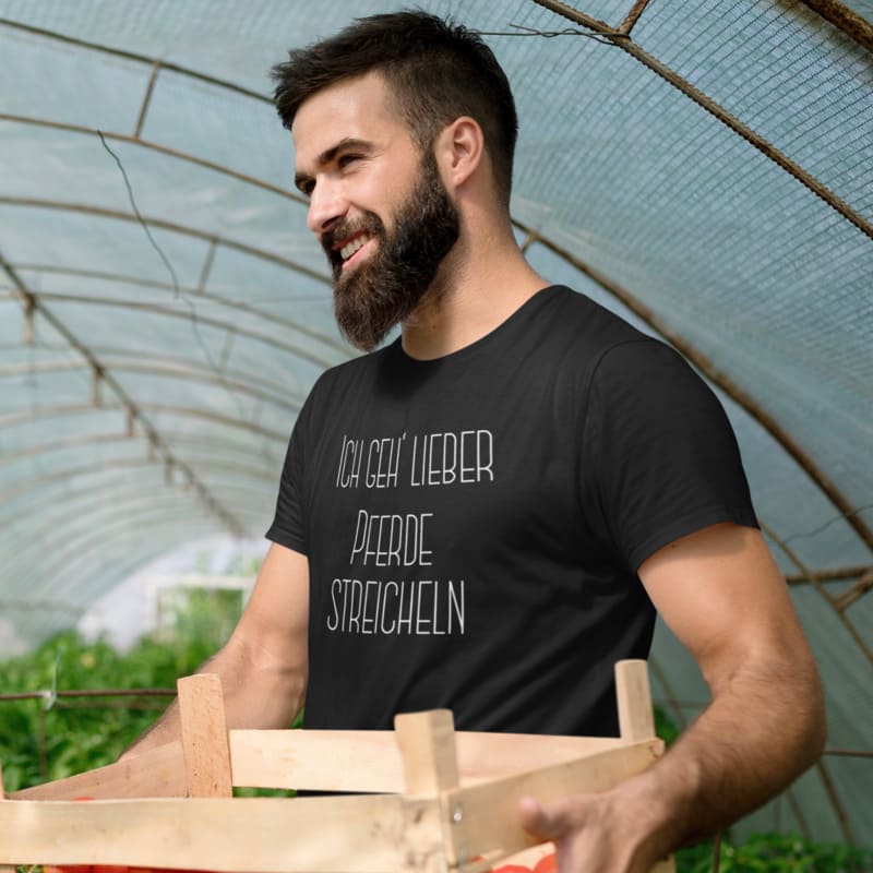 Ich geh' lieber Pferde streicheln - Herrenshirt